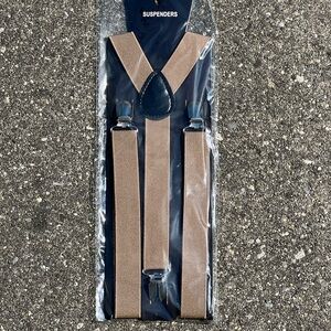 Dark beige suspenders